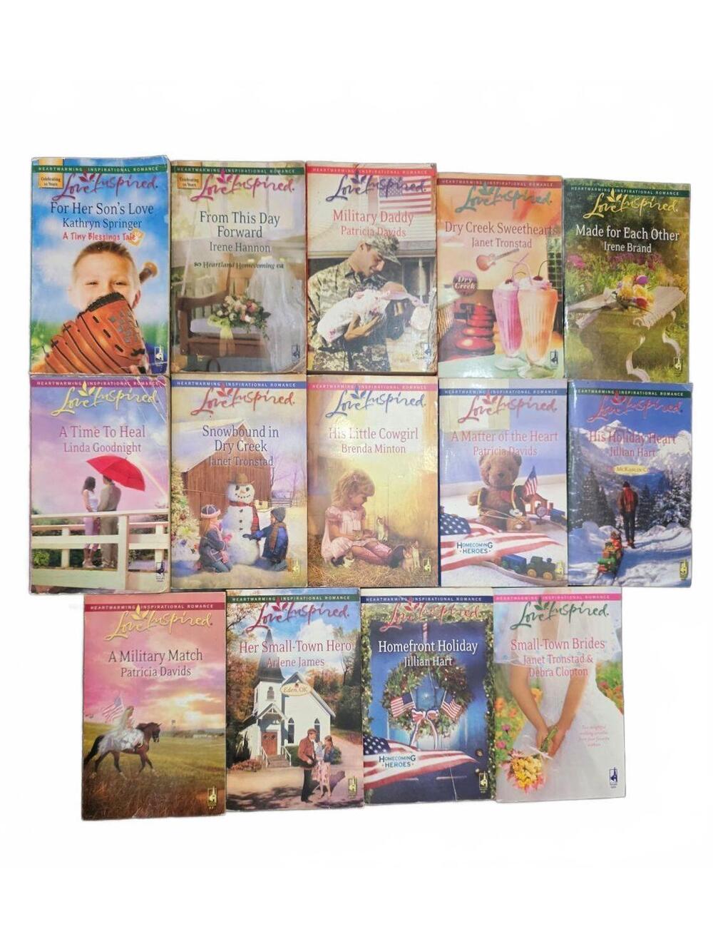 Lot of 14 Harlequin Love Inspired Romance Novels Christian Fiction PB Books